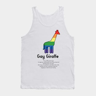 Gay Giraffe G6b - Can animals be gay series - meme gift t-shirt Tank Top